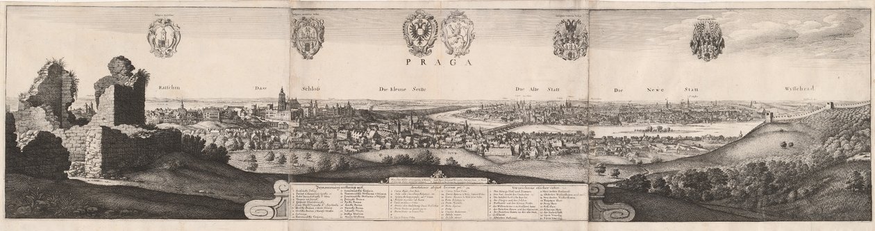 المنظر العظيم لبراغ ، 1649. بواسطة وينسلوس هولار
