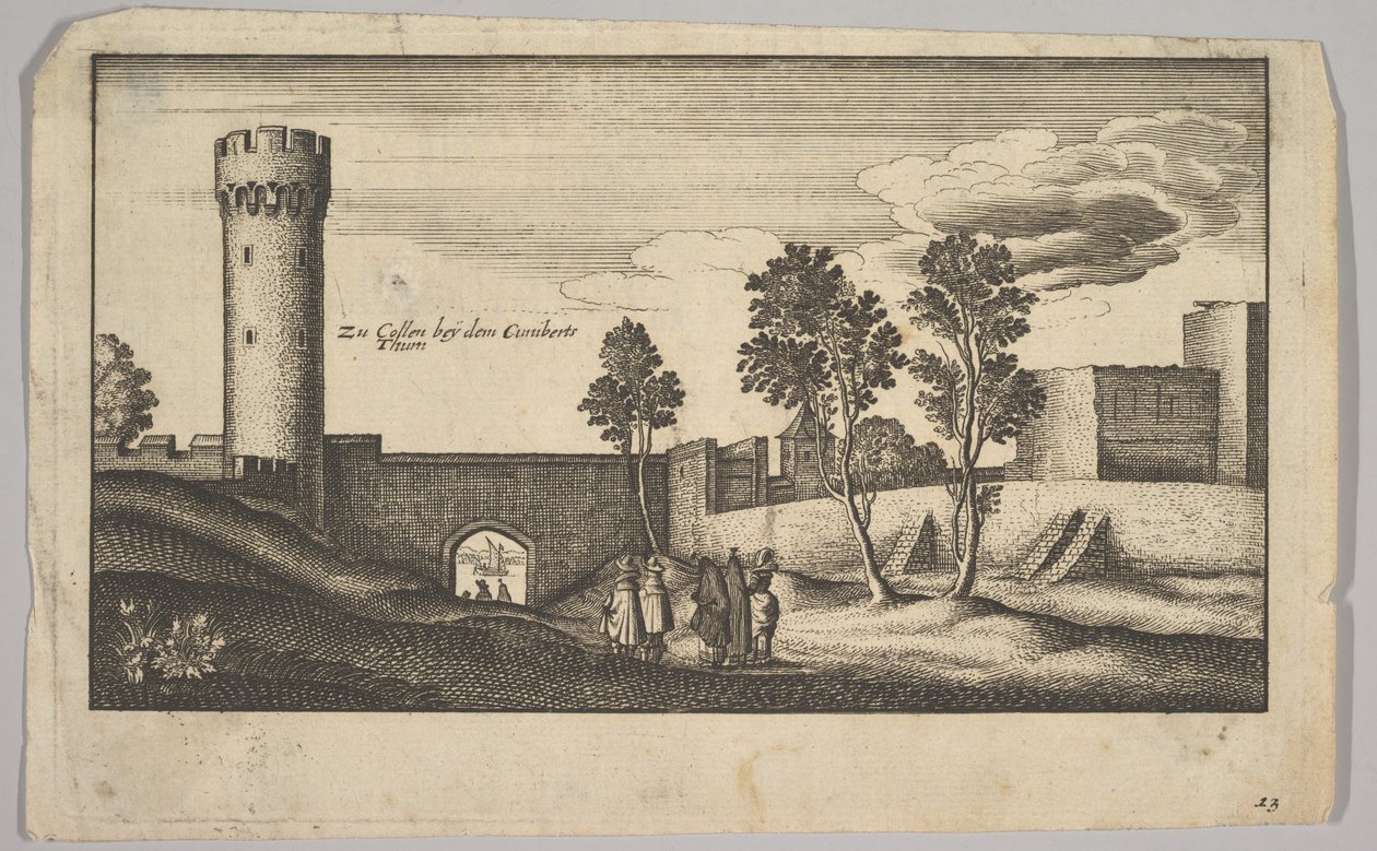 برج كونيبرت بالقرب من نسخة كولونيا ، 1625-1677. بواسطة وينسلوس هولار