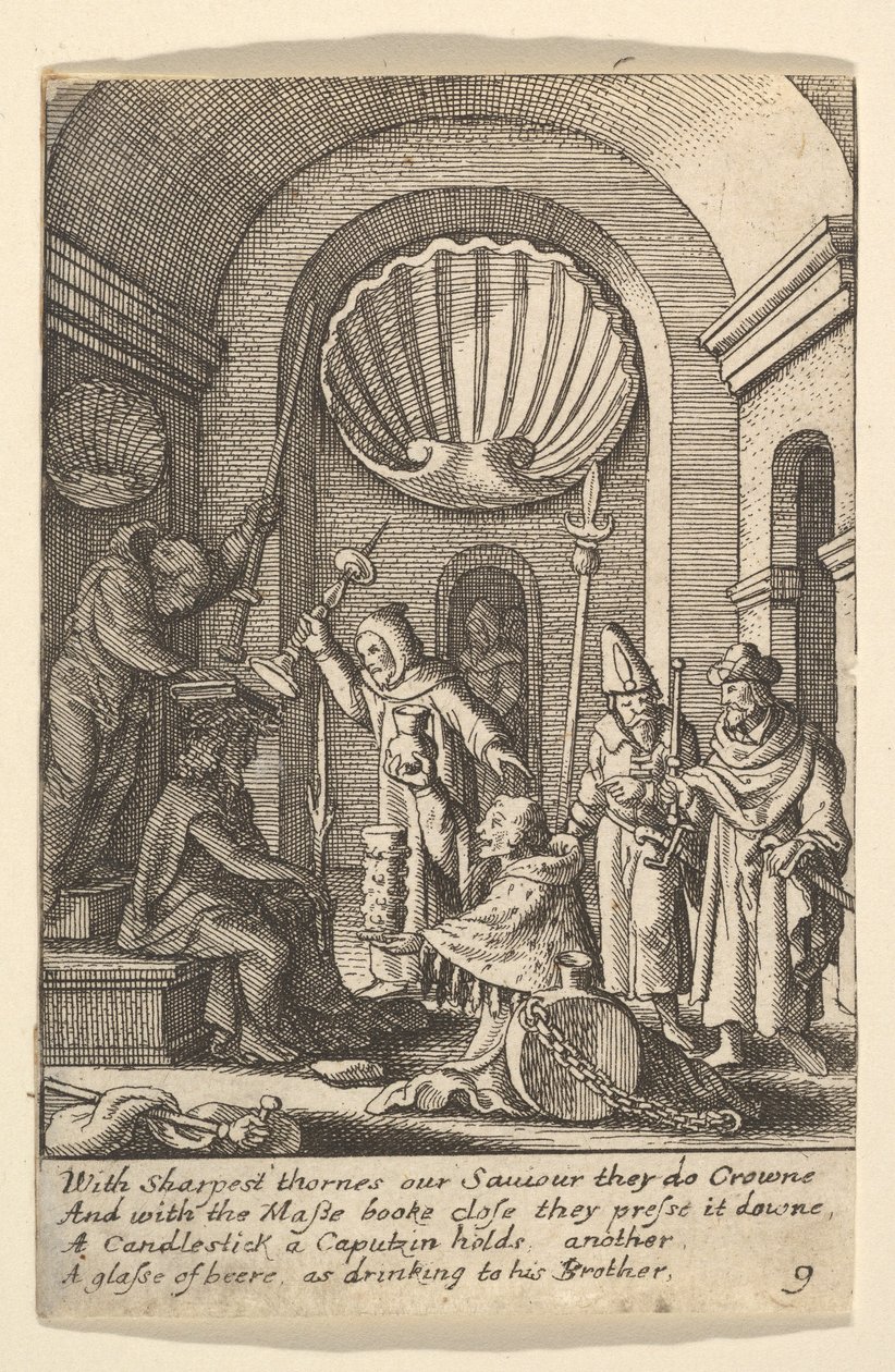الاستهزاء بالمسيح ، 1625-1677. بواسطة وينسلوس هولار