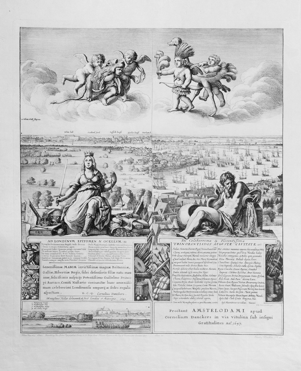 عرض لندن ، نُشر عام 1647 (نسخة الفاكس) (التفاصيل) بواسطة وينسلوس هولار