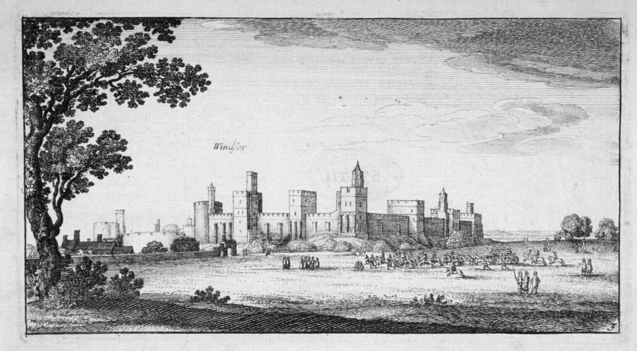 منظر لقلعة وندسور ، بيركشاير ، 1644 بواسطة وينسلوس هولار