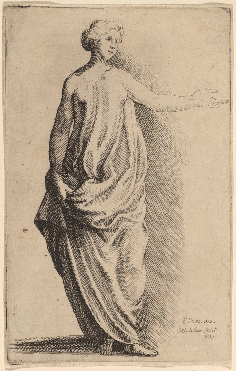 الشكل الدائم بواسطة Wenceslaus Hollar بعد Parmigianino