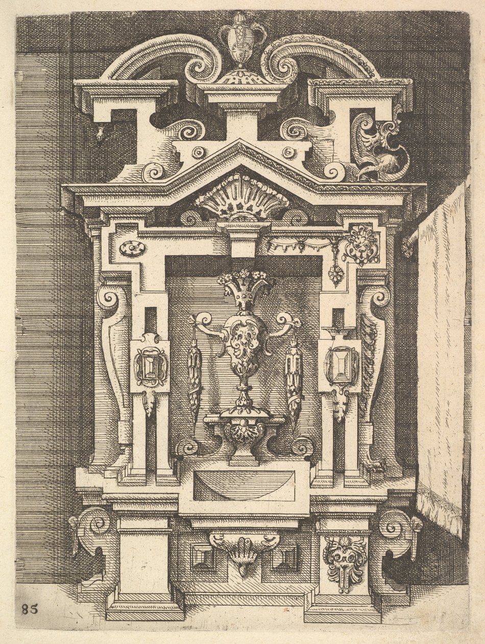 تصميم لافابو ، اللوحة 85 من Dietterlins Architectura ، 1598. بواسطة Wendel Dietterlin الأكبر