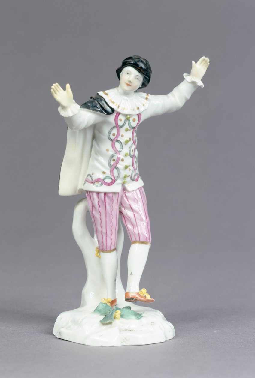 Scaramuccia ، من مجموعة "Commedia dell&39;Arte" ، التي تنتجها Fuerstbischoefliche Fayencemanufaktur Fulda ، c.1770 (الخزف) بواسطة Wenceslas جديد