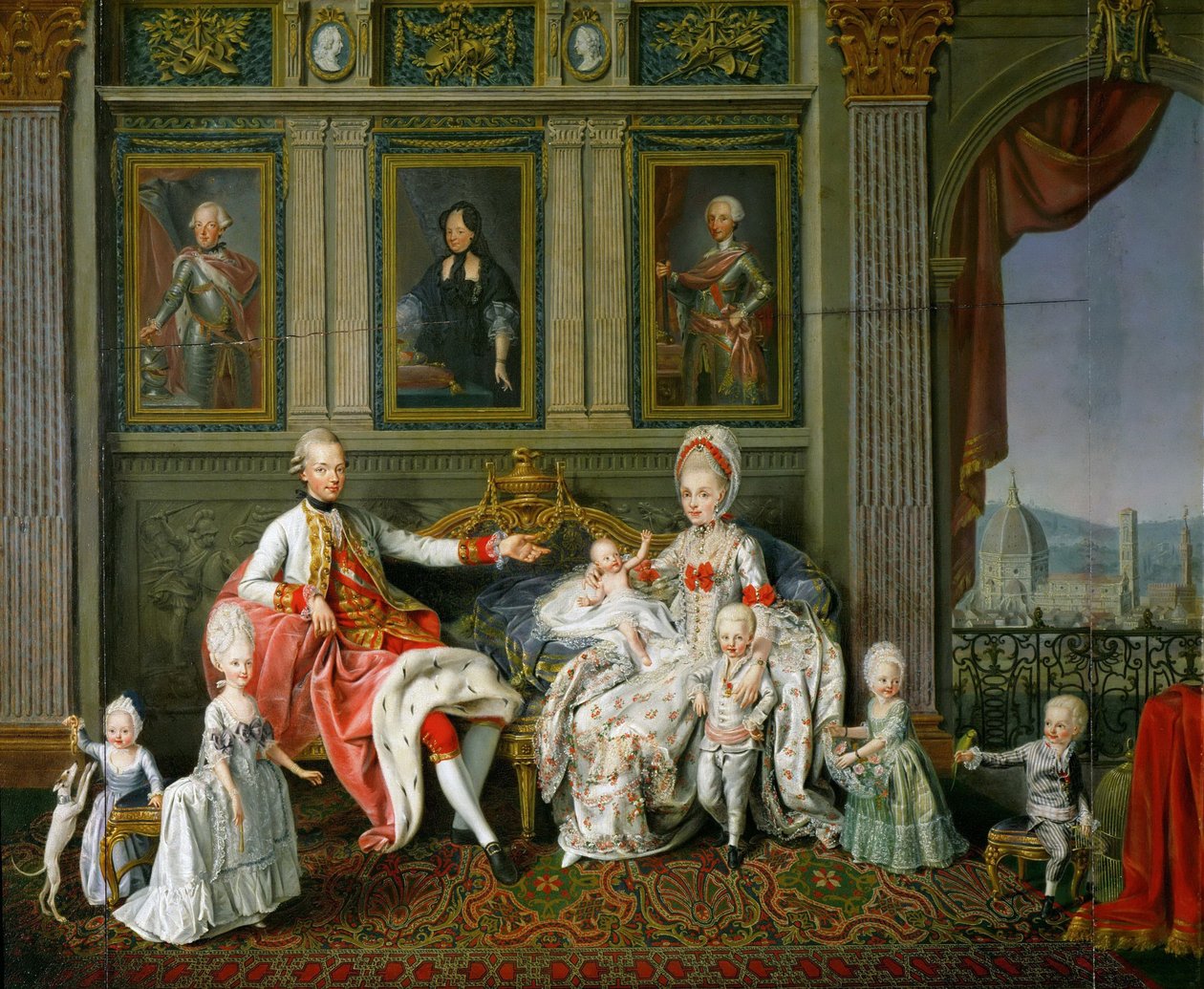ليوبولد الأول ، دوق توسكانا الأكبر مع زوجته ماريا لويزا وأطفالهما ، 1773 بواسطة ويرلين