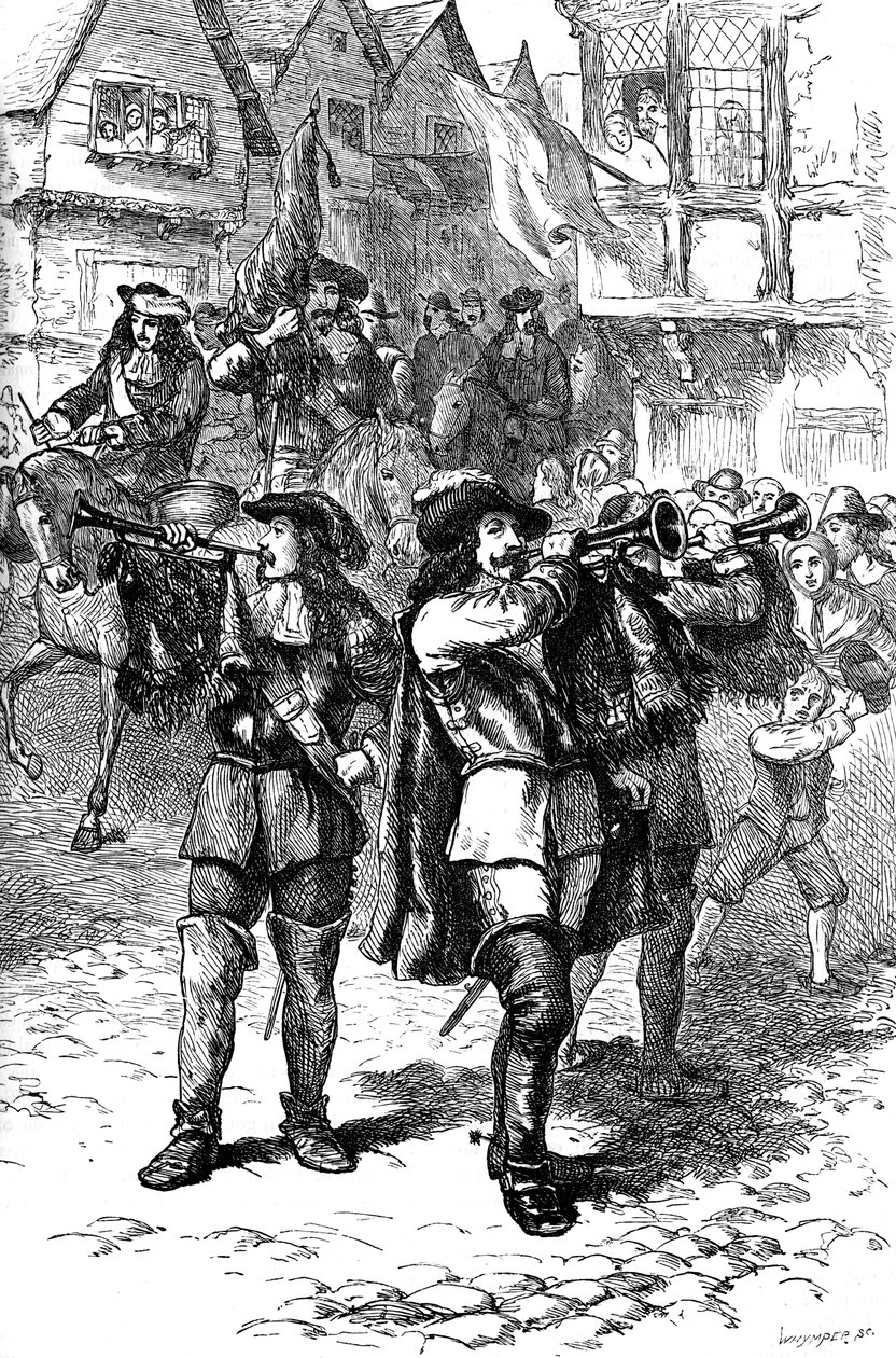 أعلن جيمس الثاني في بوسطن ، 1685 c1880 بواسطة همسة