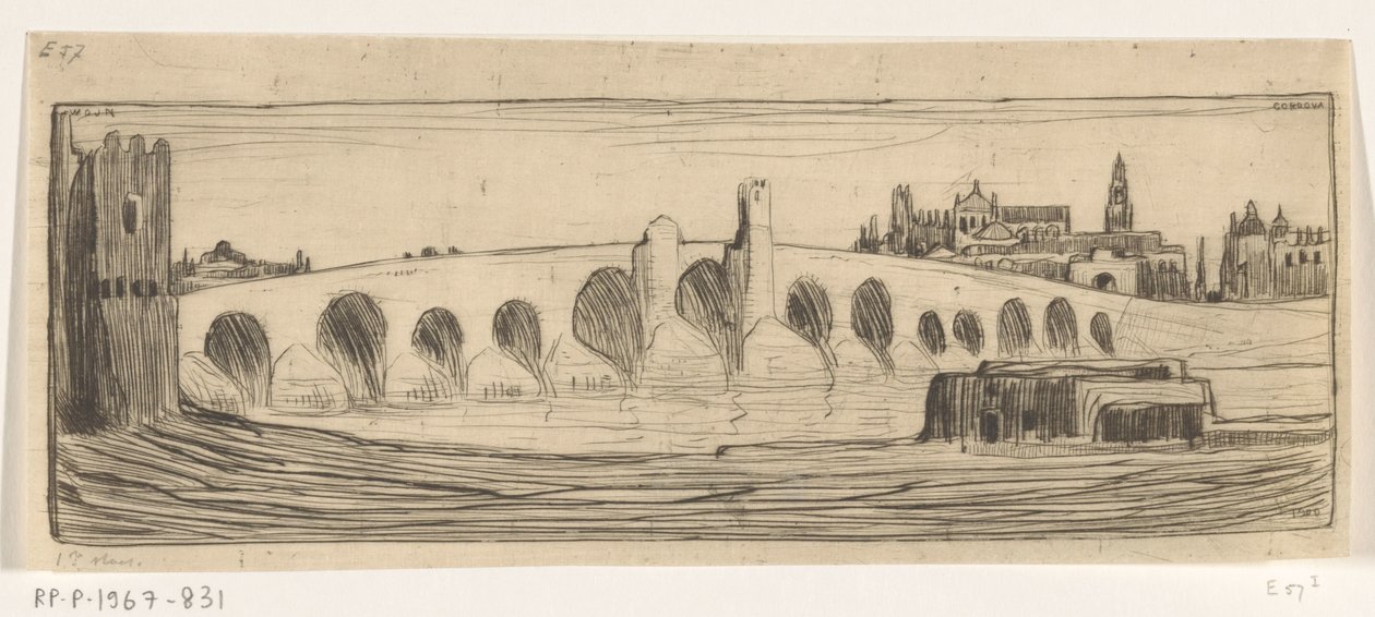 Brug Romeinse فوق الوادي الكبير في قرطبة بروغ تي كوردوفا (العنوان الأصلي) بواسطة Wijnand Otto Jan Nieuwenkamp