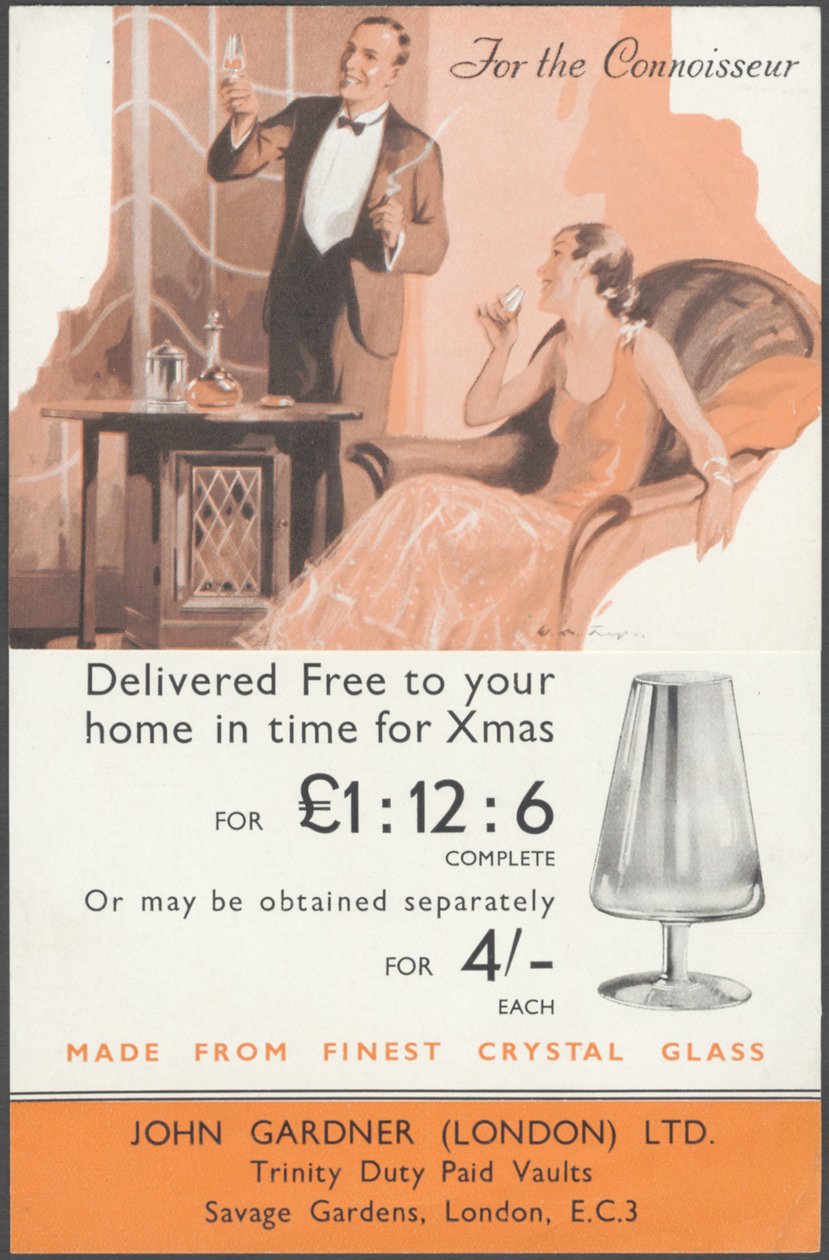 John Gardner Cystal Glassware ، عشرينيات القرن الماضي بواسطة ويلفريد فراير