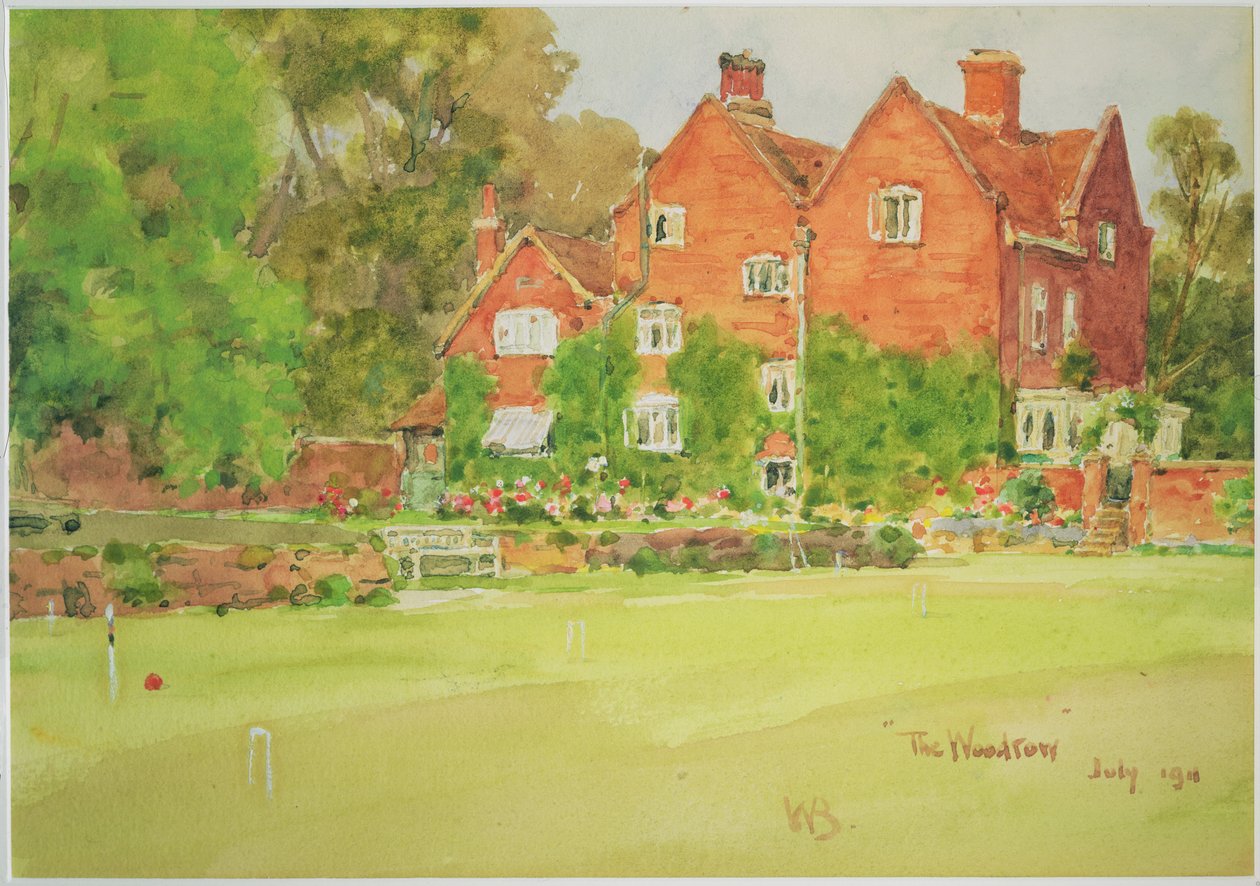 The Croquet Lawn at The Woodrow ، 1911 بواسطة ويلفريد ويليامز بول