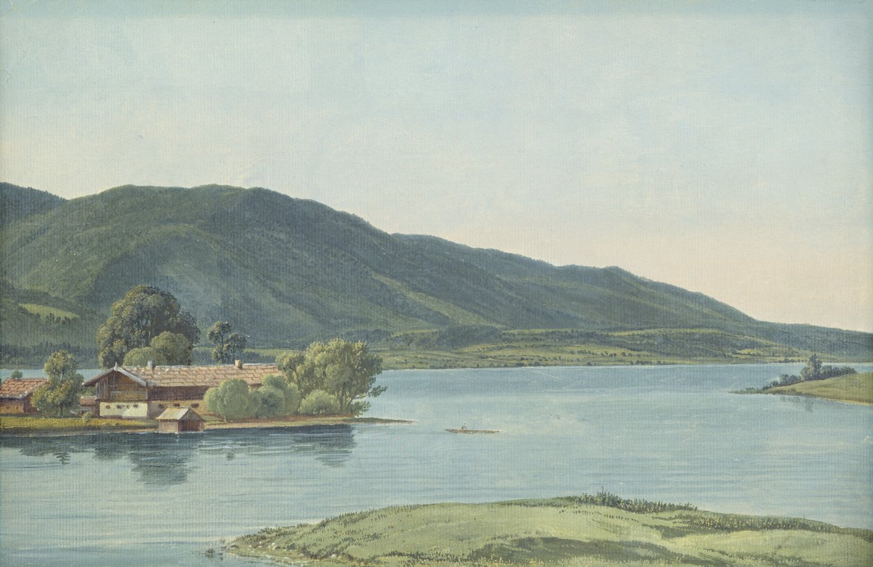 Tegernsee (زيت على ورق موضوع على ورق مقوى) بواسطة فيلهلم ألكسندر كوبيل