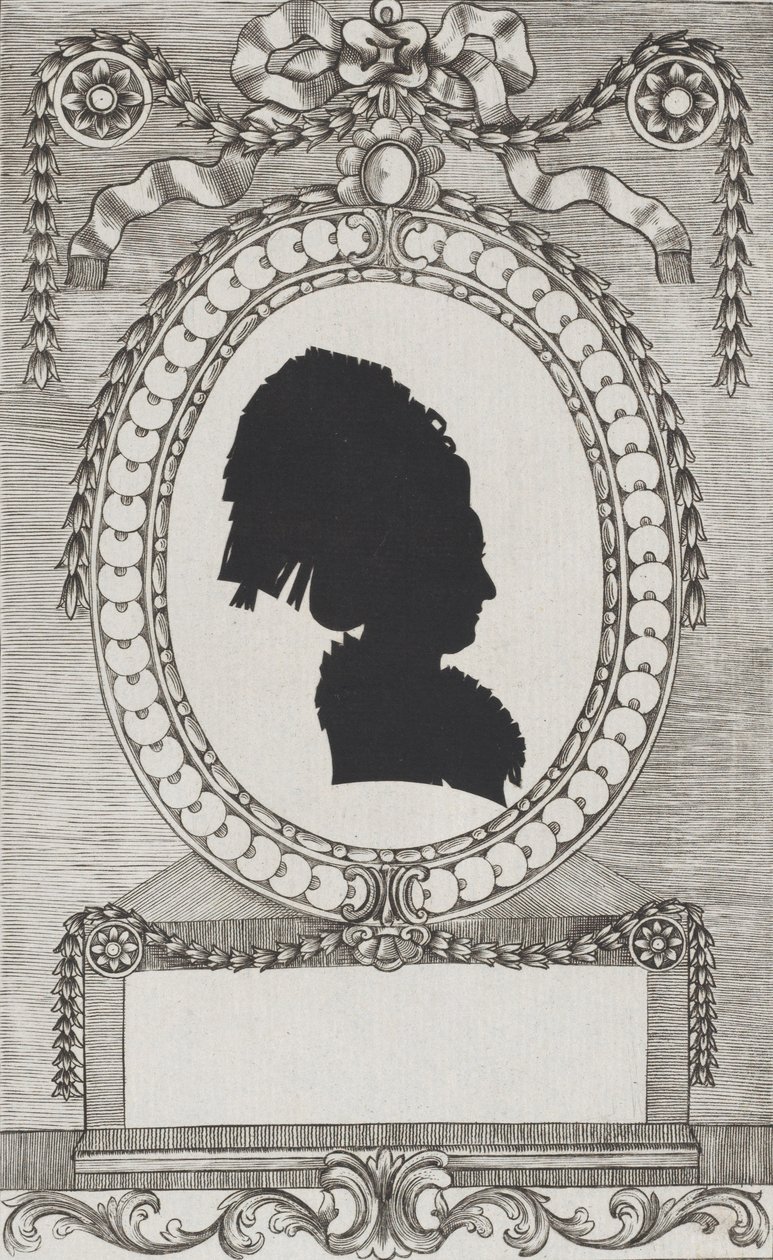 صورة ظلية للكونتيسة إنزنبرغ ، Stiftsfraulein ، 1784-1834. بواسطة فيلهلم أكرمان