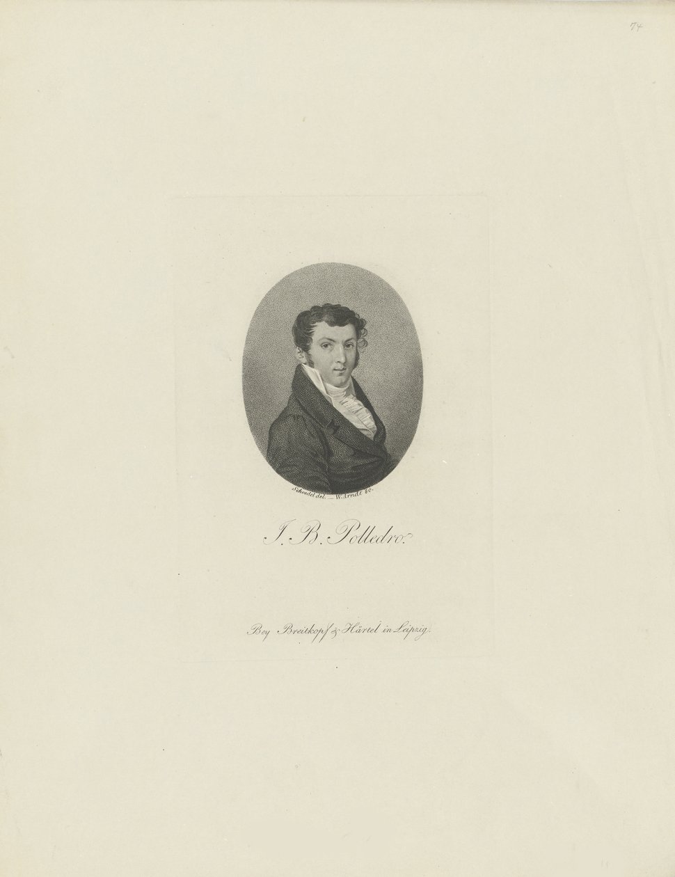 صورة عازف الكمان والملحن جيوفاني باتيستا بوليدرو 1781-1853 ، ج. 1810. بواسطة فيلهلم أرندت