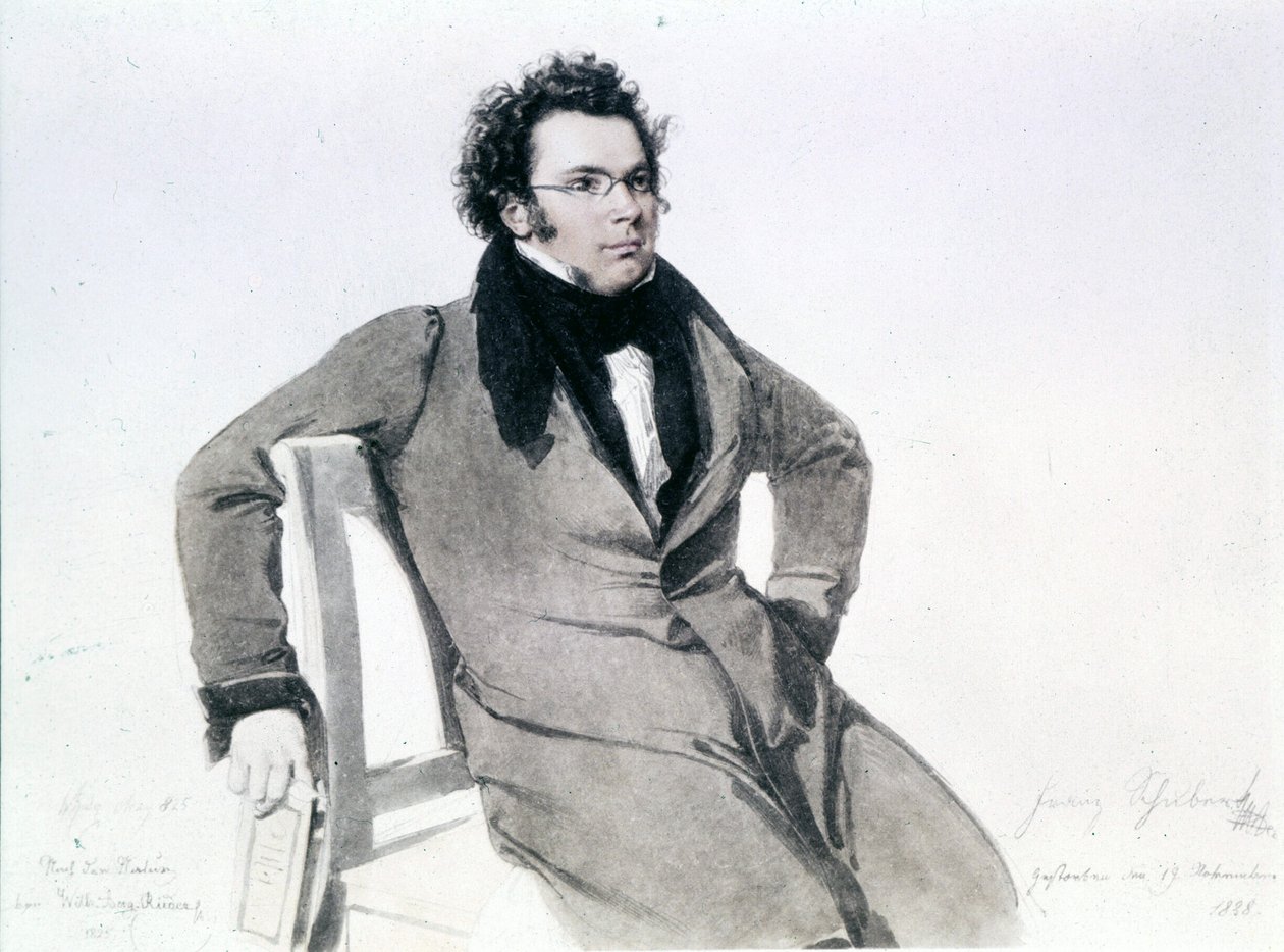 فرانز شوبرت (1797-1828) ، لوحة مائية لأوغست رايدر بواسطة فيلهلم أوغست رايدر