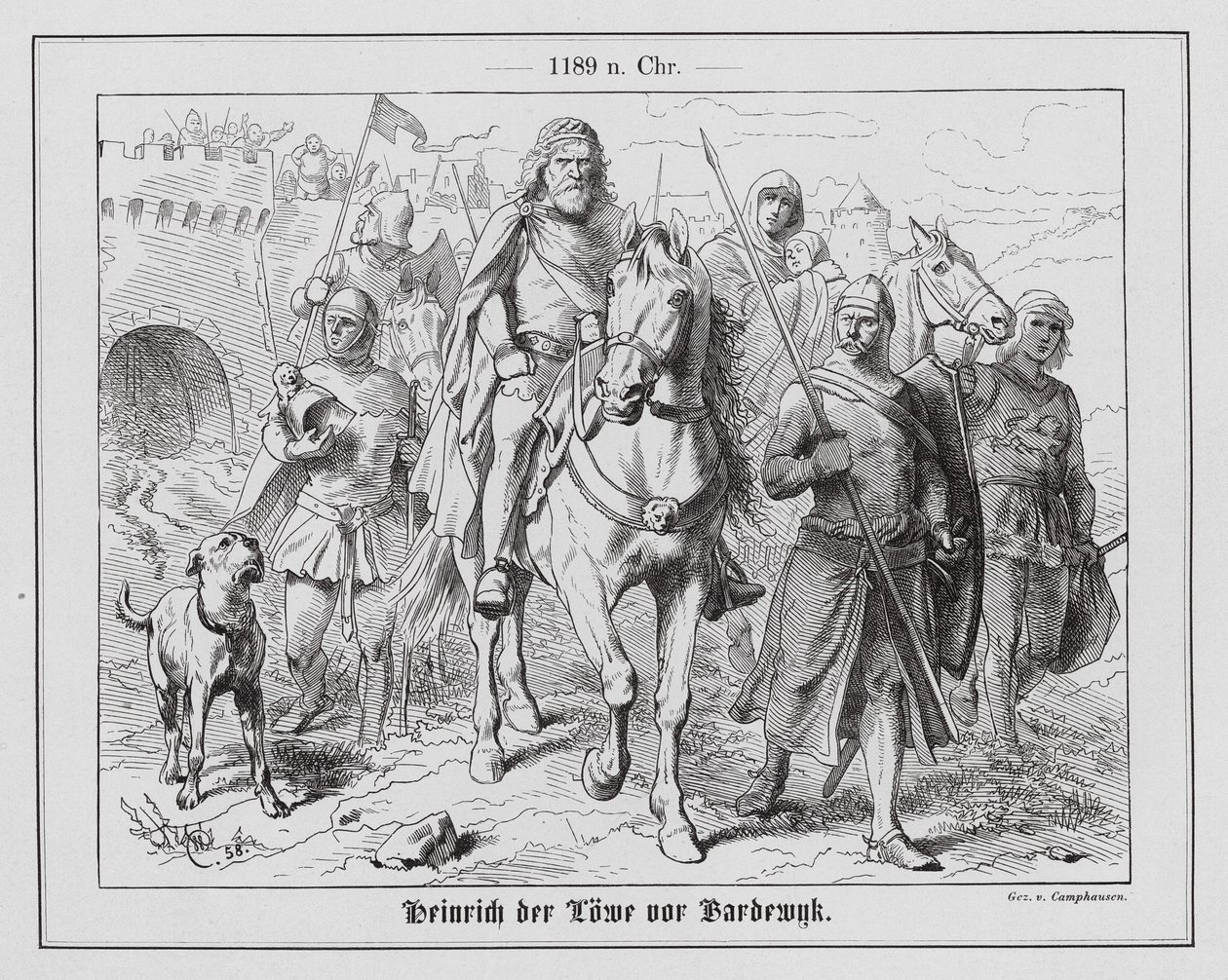 هنري الأسد، دوق ساكسونيا، قبل باردويك بواسطة فيلهلم كامبهاوزن