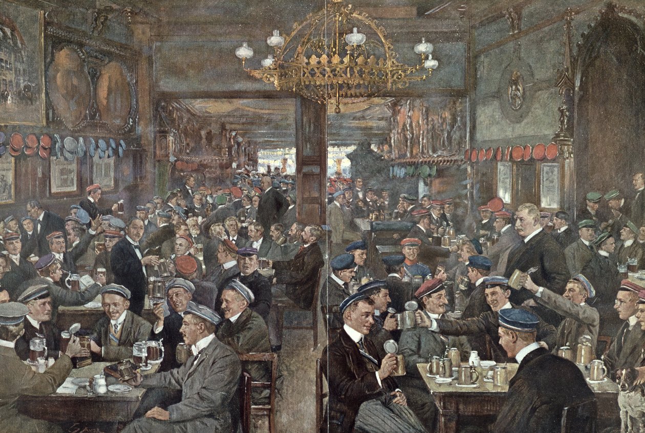 براسيري الطالب في Thuringer Hof في لايبزيغ ، c.1900 بواسطة فيلهلم جوز