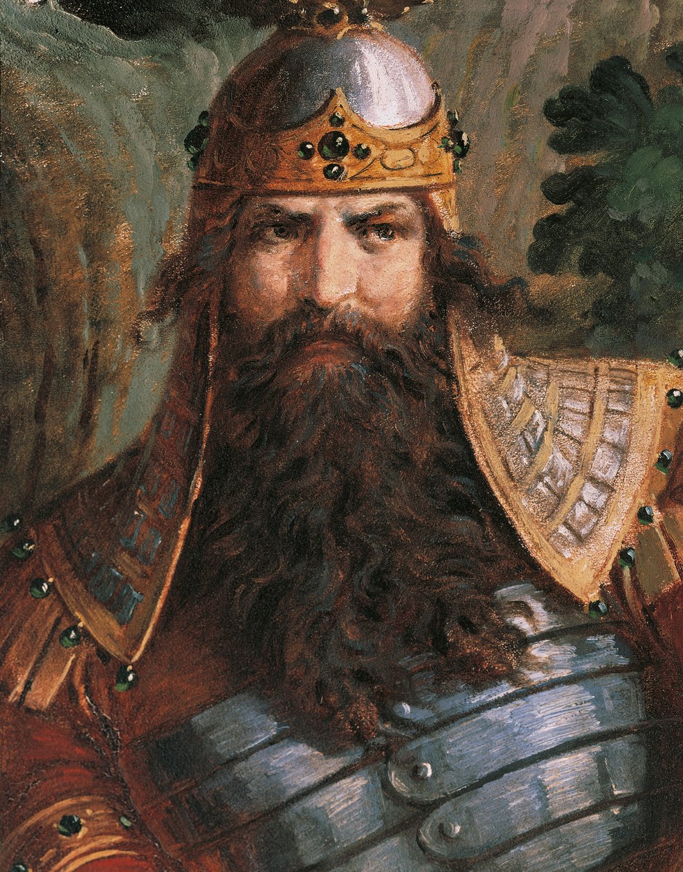 Gunther, King of Burgundy, c.1882-83 (mural) بواسطة فيلهلم هاوستشيلد