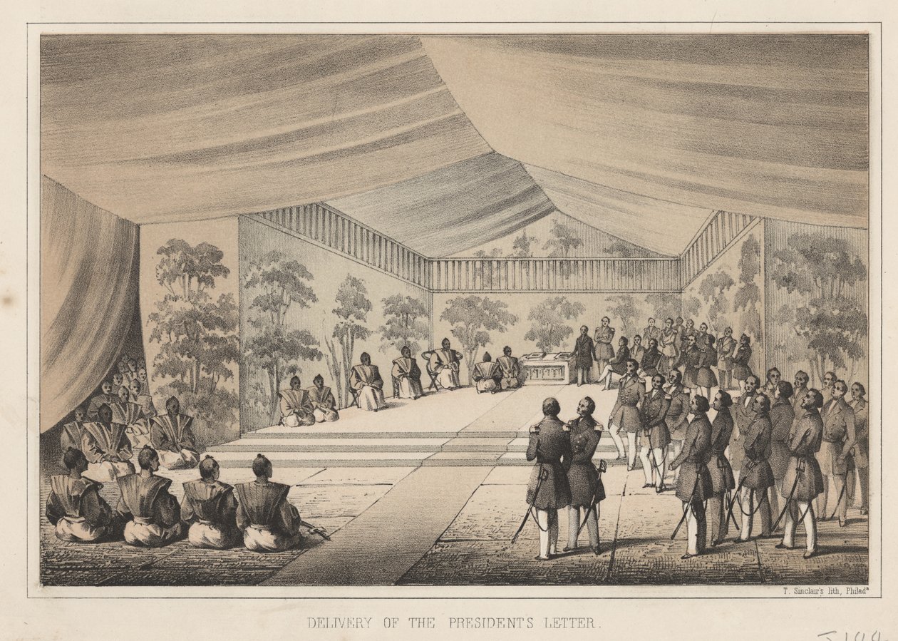 تسليم رسالة الرئيس 1855 بواسطة فيلهلم جوزيف هاينه