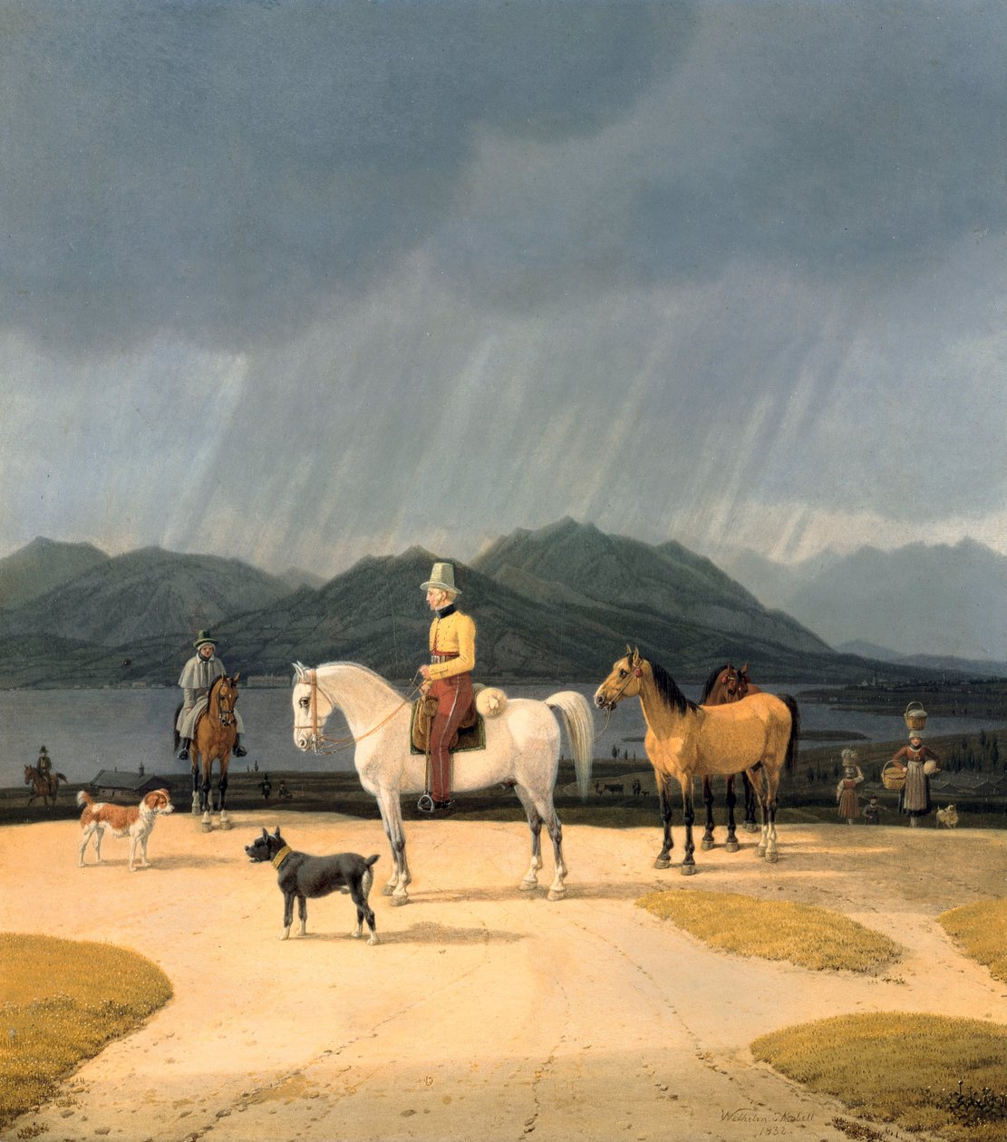 الراكبون في Tegernsee ، 1832 بواسطة فيلهلم كوبيل ريتر فون