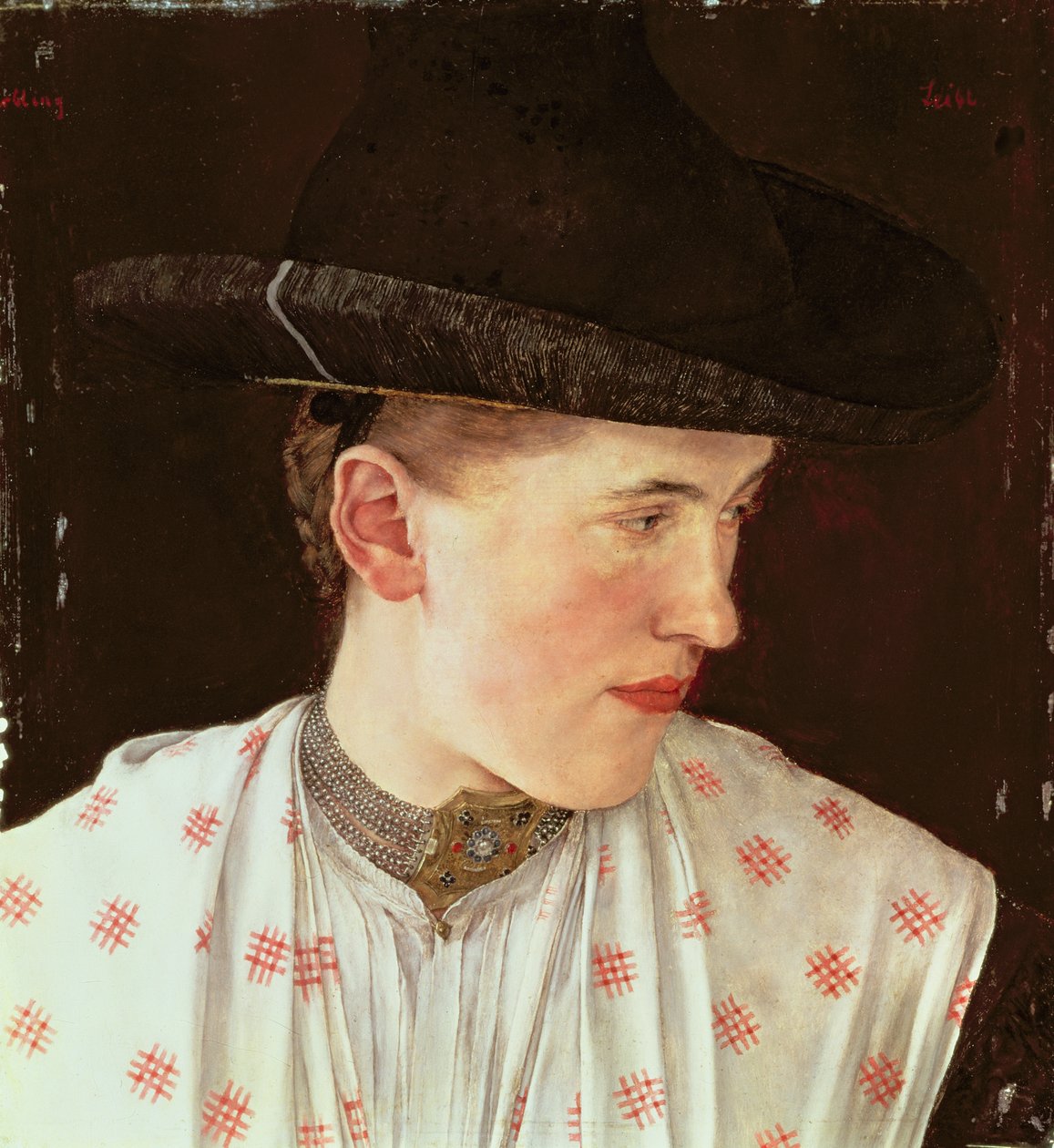 رأس فتاة فلاحية ، c.1880 بواسطة فيلهلم ماريا هوبيرتوس ليبل