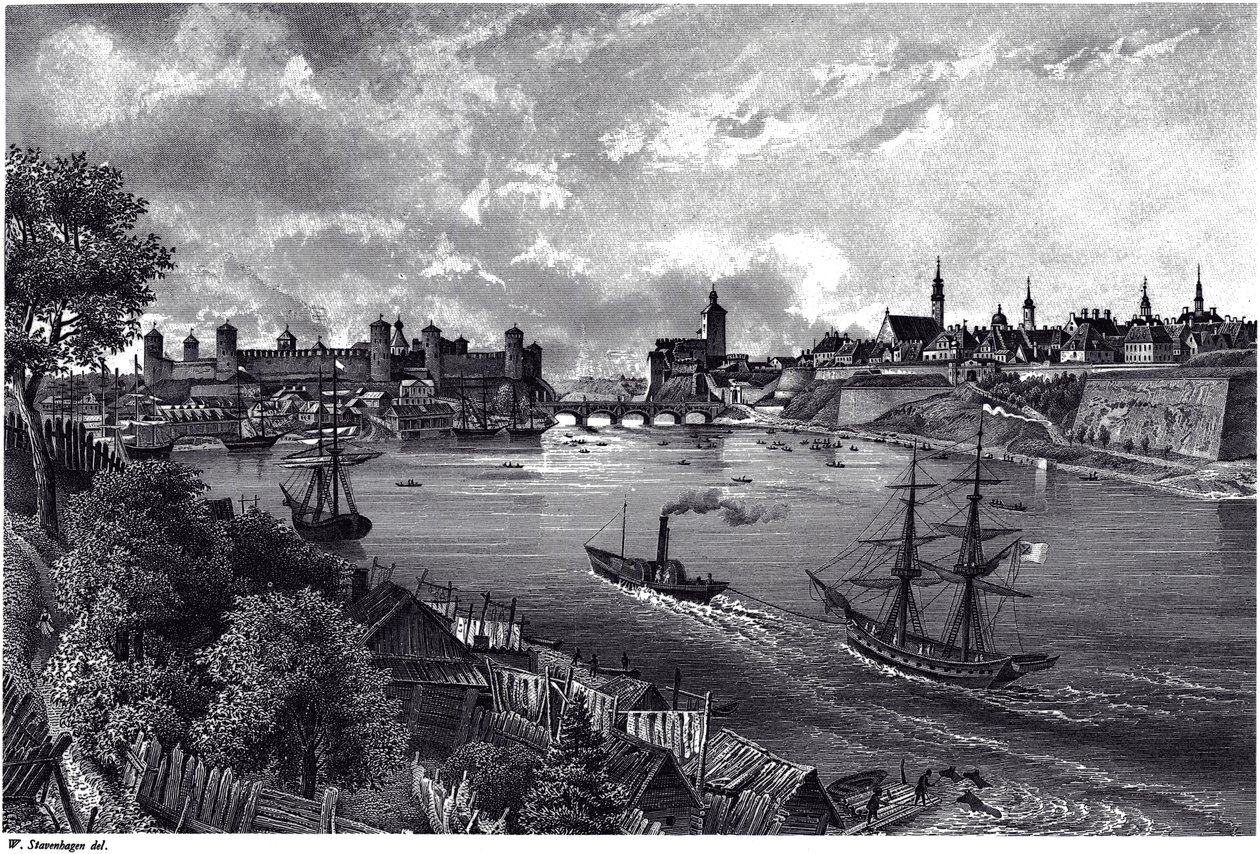 منظر لنارفا ، ج. 1850 بواسطة فيلهلم سيغفريد ستافنهاغن