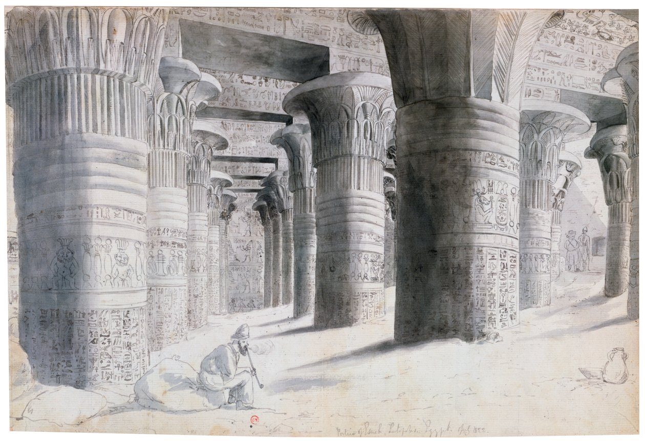"Portico of Esuch، Egypt" ، ١٨٢٢ بواسطة ويلكينسون