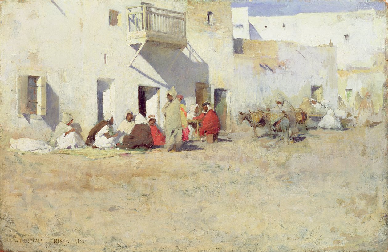 مقهى بسكرة ، الجزائر ، 1887 بواسطة ويلارد ليروي ميتكالف