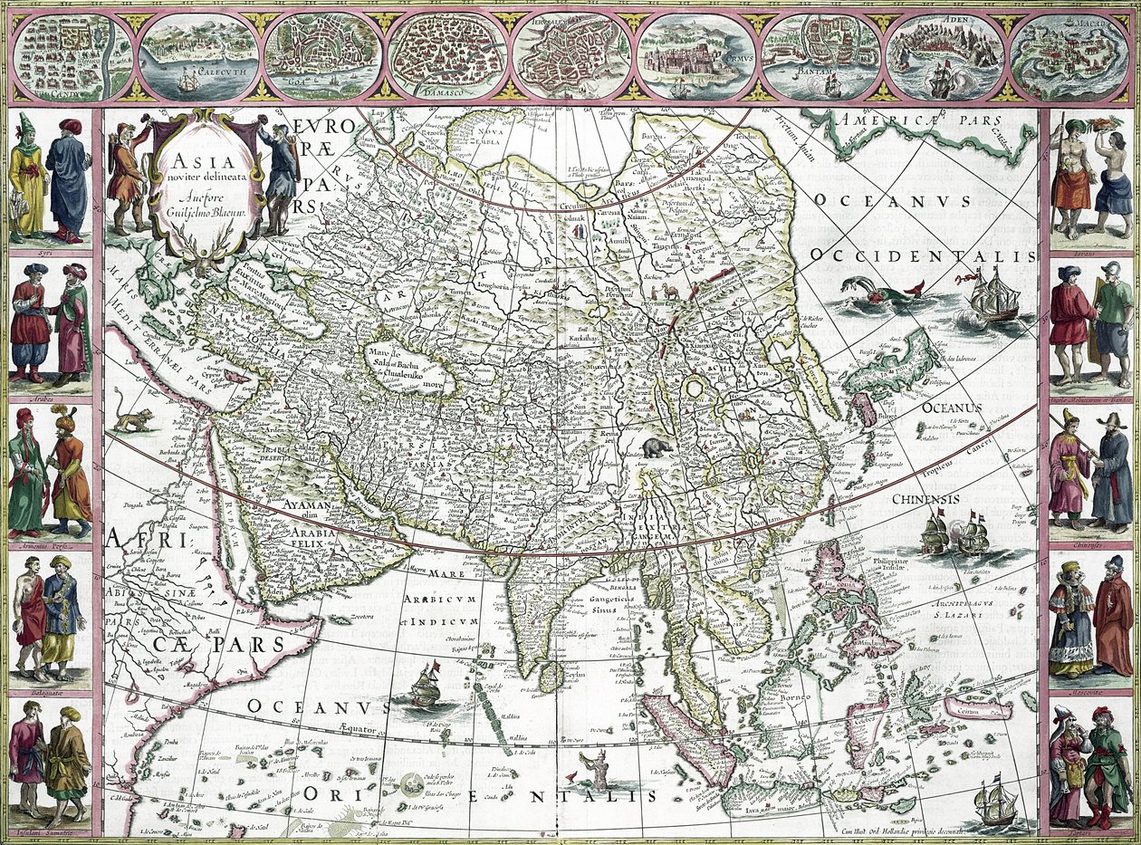 آسيا ناليس ، 1617 (نقش الألوان) بواسطة فيليم جانزون بلاو