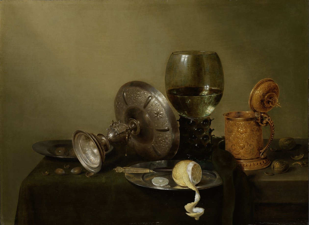 لا تزال الحياة مع Gilt Beer Tankard بواسطة فيليم كلايس. هيدا