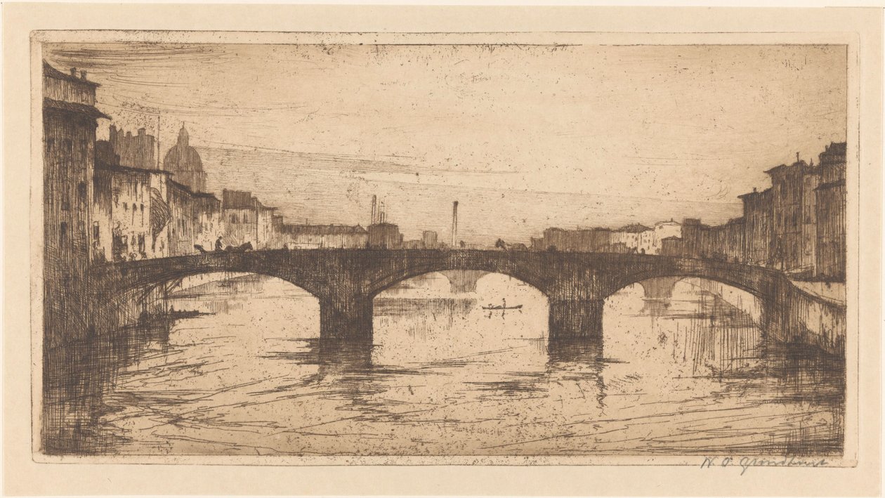 Firenze (العنوان الأصلي) بواسطة فيليم أدريانوس جروندهوت (توقيع الفنان)