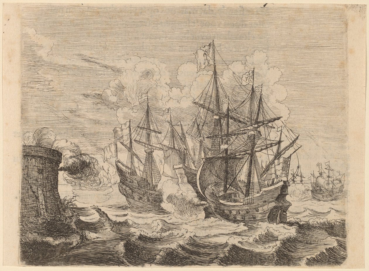 انتصار هيمسكرك على الأسطول الإسباني في جبل طارق ، 1634. بواسطة فيليم باس