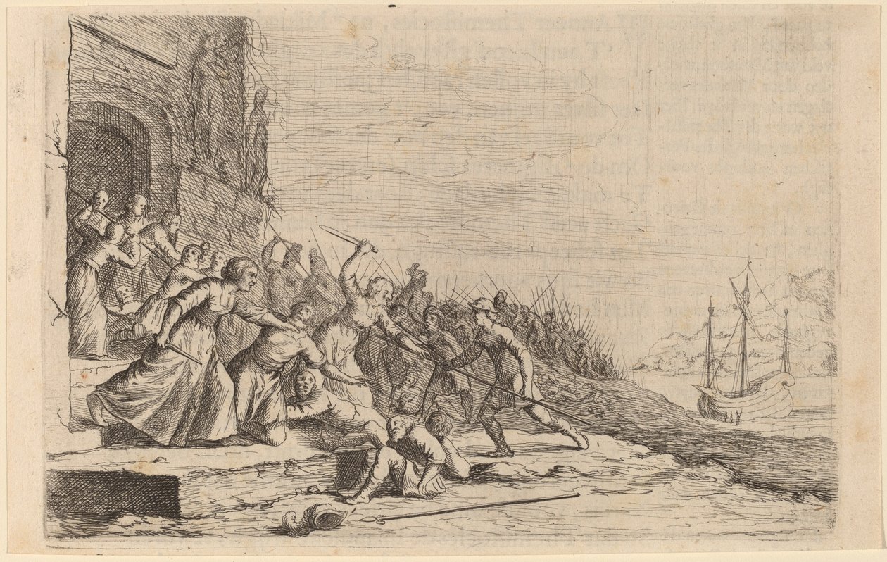 أتباع سولون يدافعون عن معبد فينوس 1634. بواسطة فيليم باس