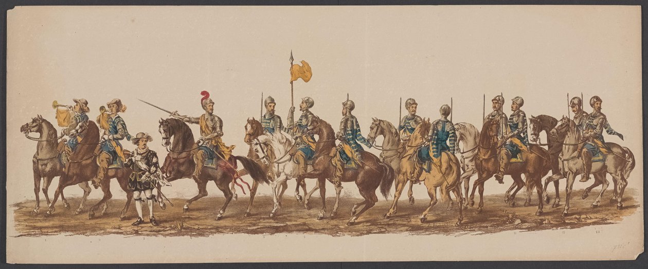 موكب دلفت عام 1862 ، المجموعة الأولى الرابع لوستروم للأكاديمية الملكية في دلفت - أو. 1862 - Costumed Optogt (عنوان السلسلة على الكائن) بواسطة فيليم برناردوس إجزردرات