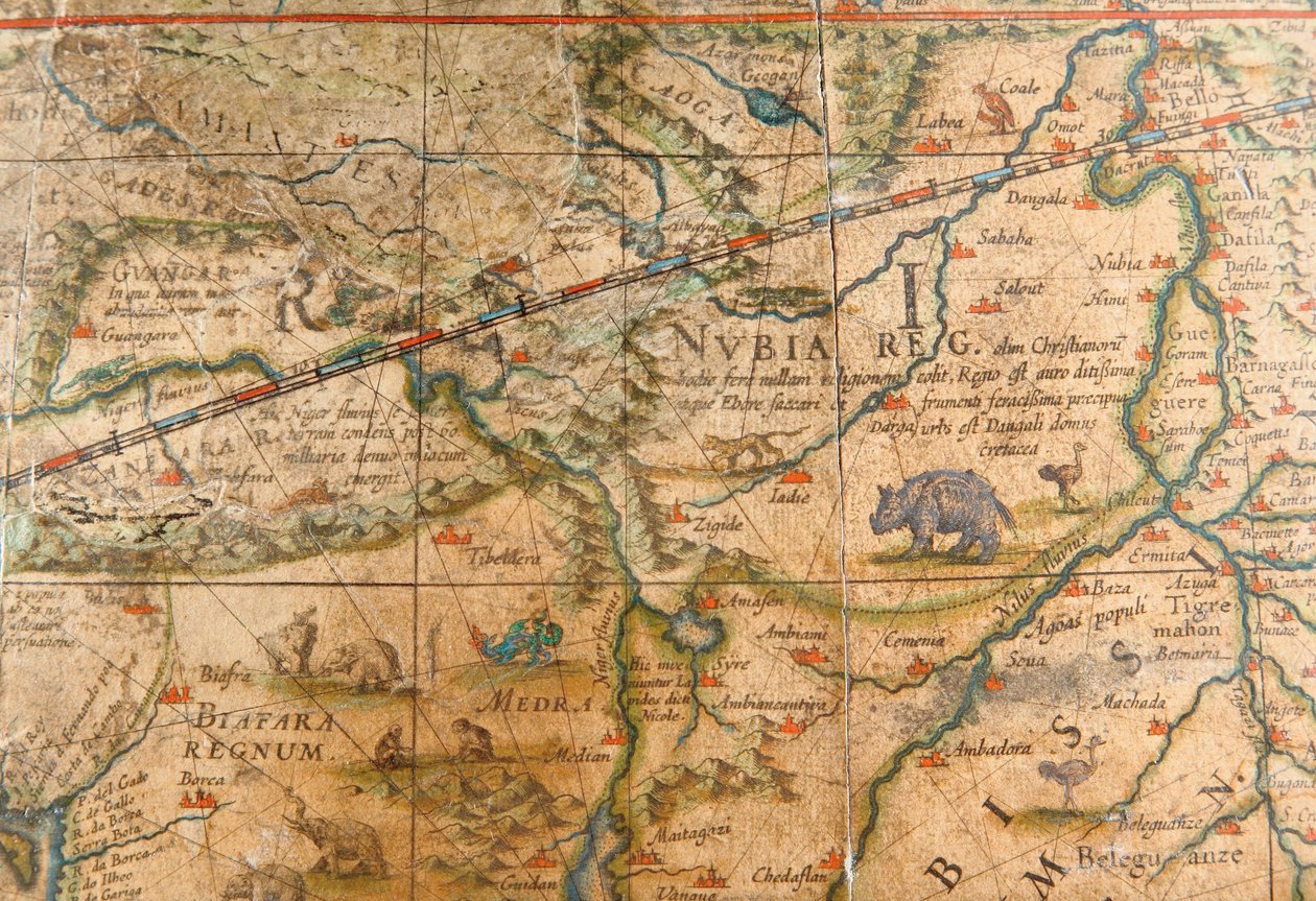 تفاصيل إفريقيا من عالم أرضي 1645-48 بواسطة ويليم بلاو
