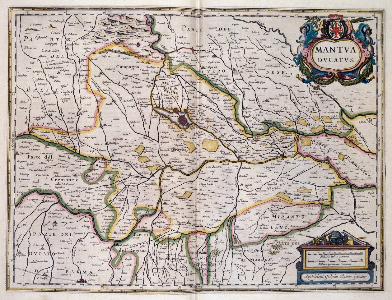 دوقية مانتوا ، خريطة رسمها ويليم بلاو (1571-1638) ، إيطاليا بواسطة ويليم بلاو