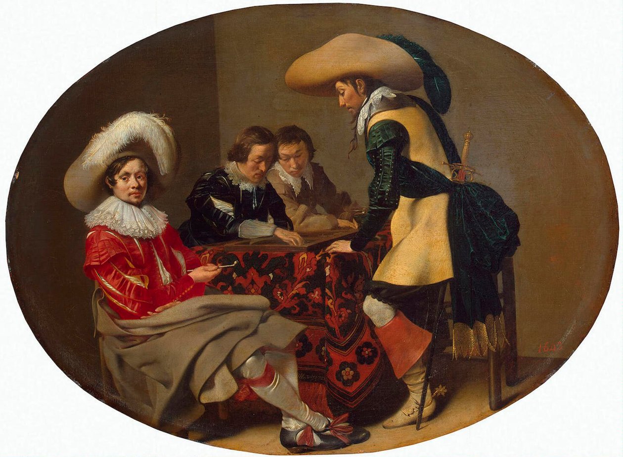 لاعبين Tric-Trac ، c1630. بواسطة ويليم كورنيليز دويستر