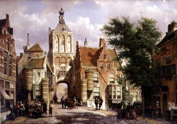 The Binnenpoort of Culemborgh (زيت على قماش) بواسطة فيليم كوكوك