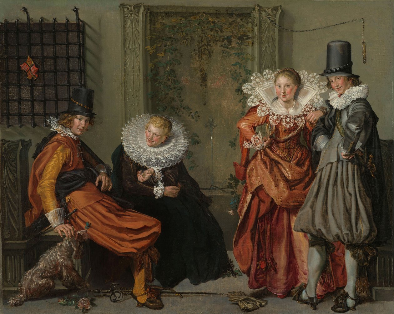 الأزواج الأنيقة المغازلة ، ج. 1616-20 بواسطة فيليم بيتيرز Buytewech