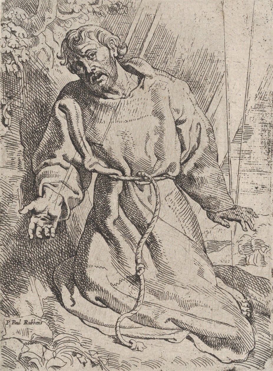 القديس فرنسيس يتلقى الندبات ، كاليفورنيا. 1613-14. بواسطة فيليم بيترس. Buytewech