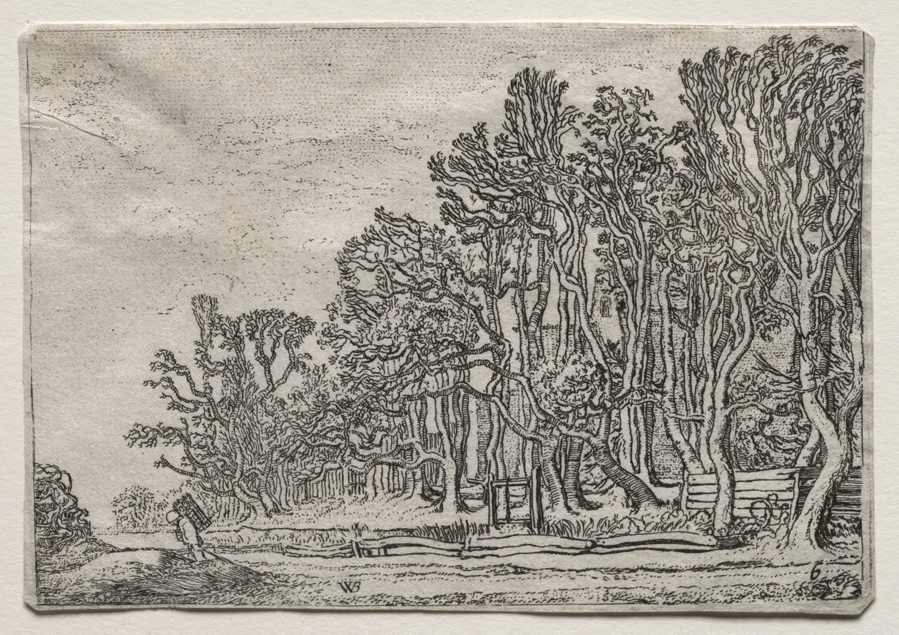 مجموعة المناظر الطبيعية: Two Plank-Hedges ، 1616. بواسطة فيليم بيتيرز Buytewech