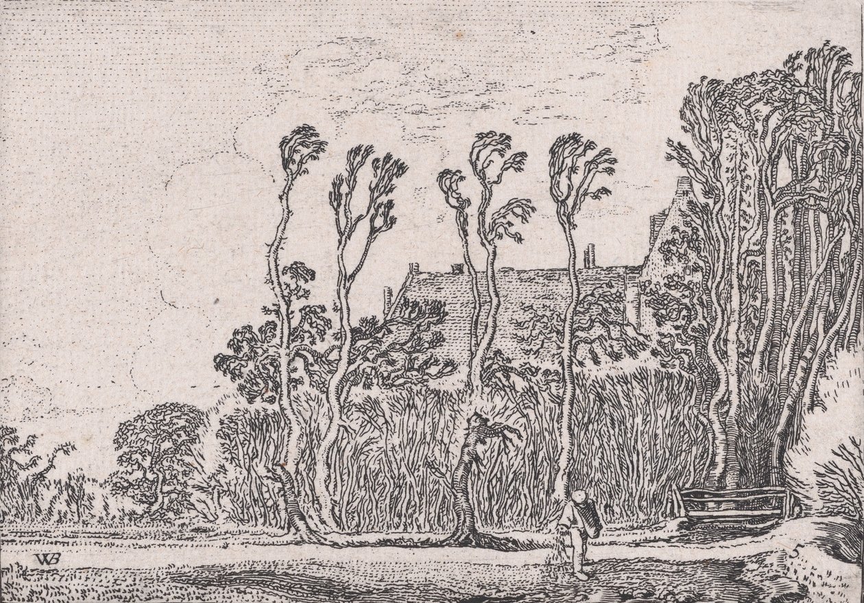 الزارع ، من Verscheyden Landtschapjes مختلف المناظر الطبيعية الصغيرة ، اللوحة 5 ، كاليفورنيا. 1616. بواسطة فيليم بيترس. Buytewech