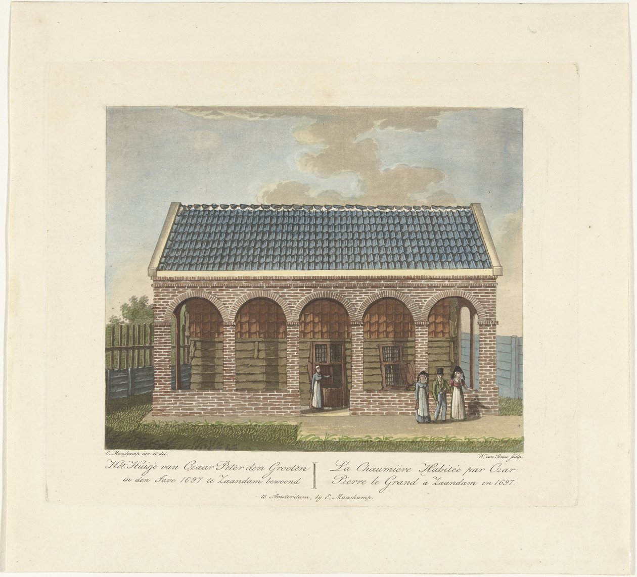 بيت القيصر بيتر في زاندام ، 1697 ، حوالي 1825 بواسطة فيليم سينوس فان