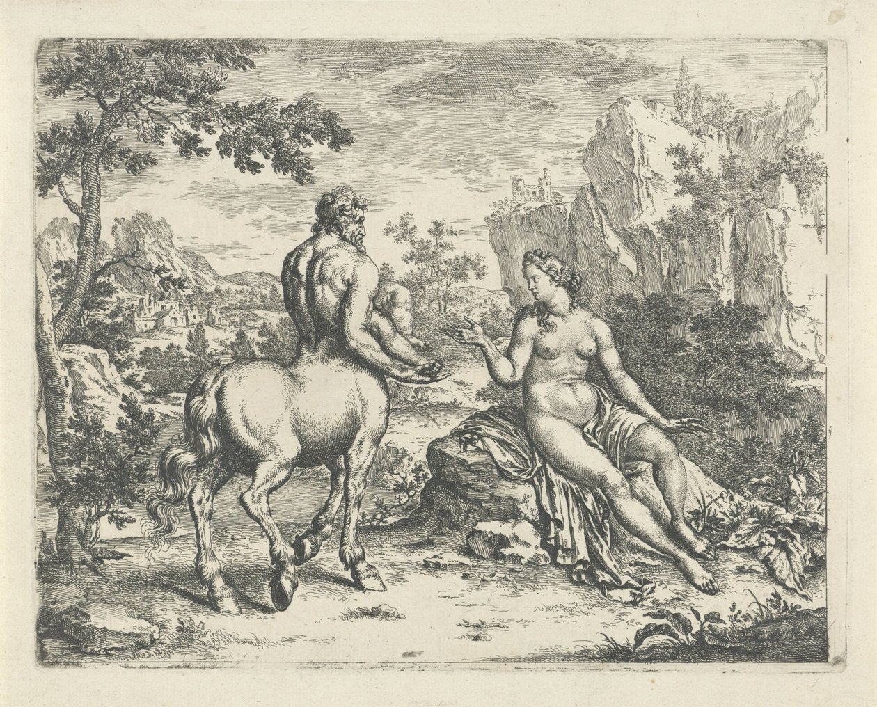 يتنبأ Ocyrhoe بمصير Chiron و Asclepius بواسطة ويليم فان ميريس