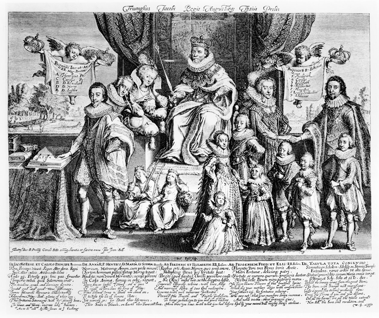 انتصار الملك جيمس وأحفاده أغسطس 1622-4 بواسطة Willem Van de Passe
