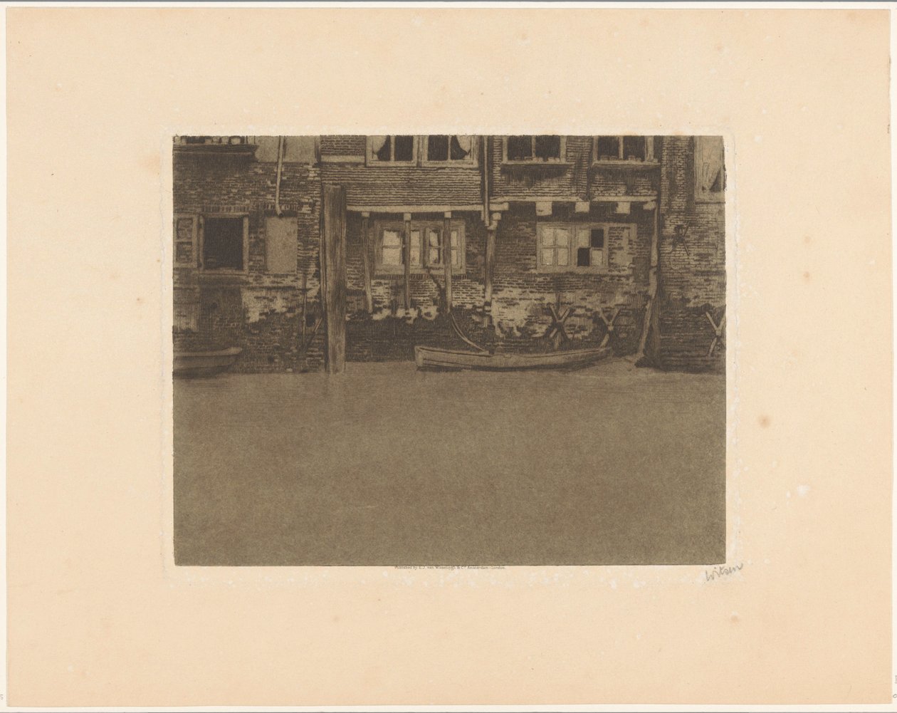 الواجهات الخلفية لـ Voorstraat 463 و 461 و 459 في Dordrecht بواسطة فيليم ويتسن (توقيع الفنان)