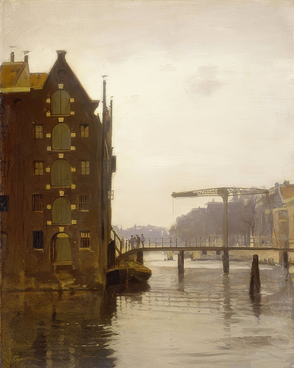 Bodenspeicher in einer Amsterdamer Gracht (مستودعات على قناة أمستردام في Uilenburg) بواسطة ويليم أرنولدوس ويتسن