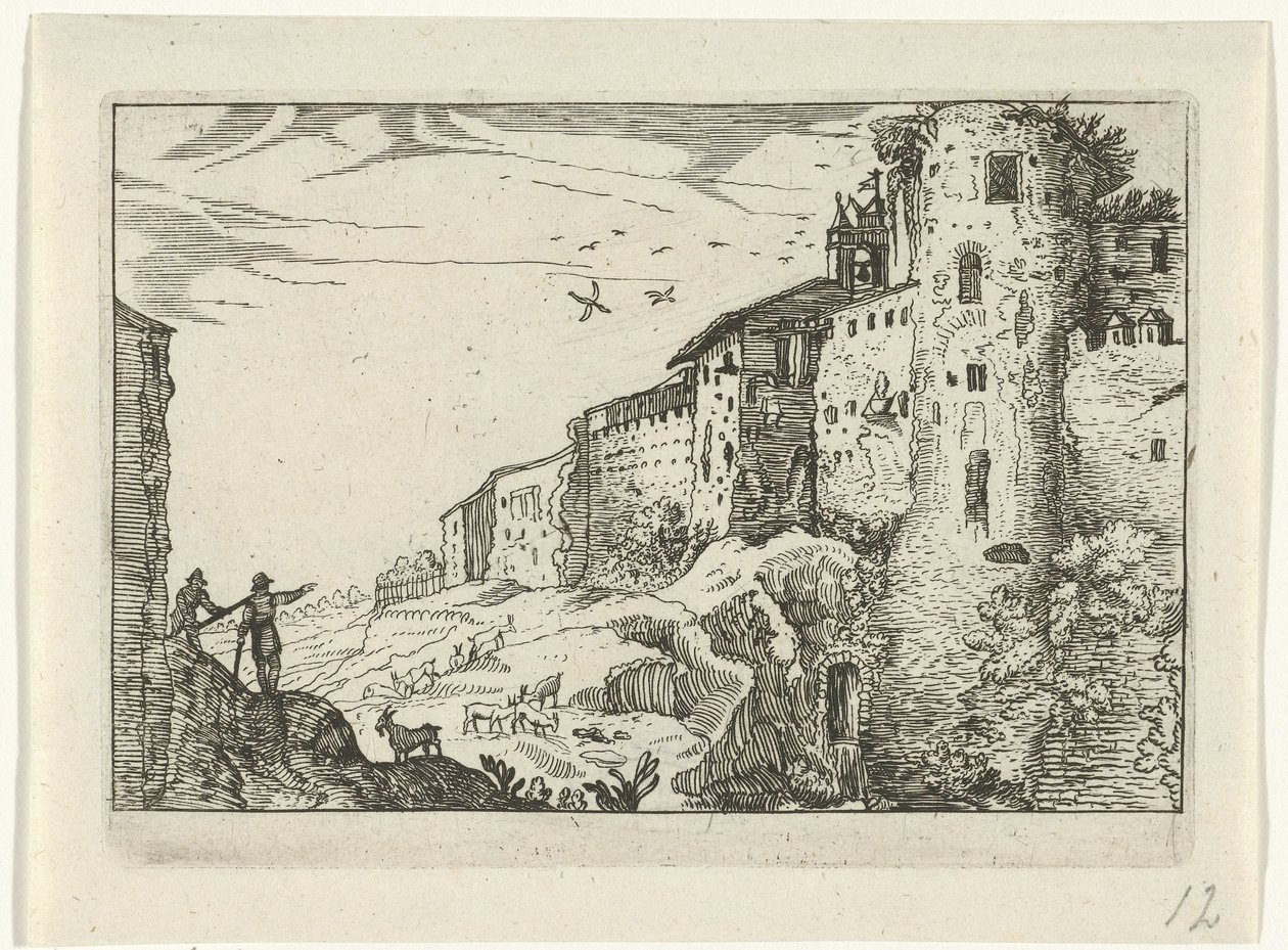 المناظر الطبيعية مع الآثار الرومانية الآثار الرومانية (السلسلة 2) (عنوان السلسلة) بواسطة ويليم فان نيولانت (الثاني)