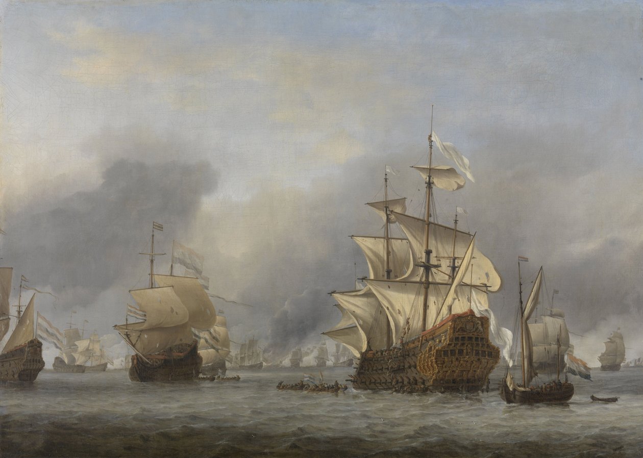 القبض على الأمير الملكي ، ج .1670 بواسطة ويليم فان دي فيلدي