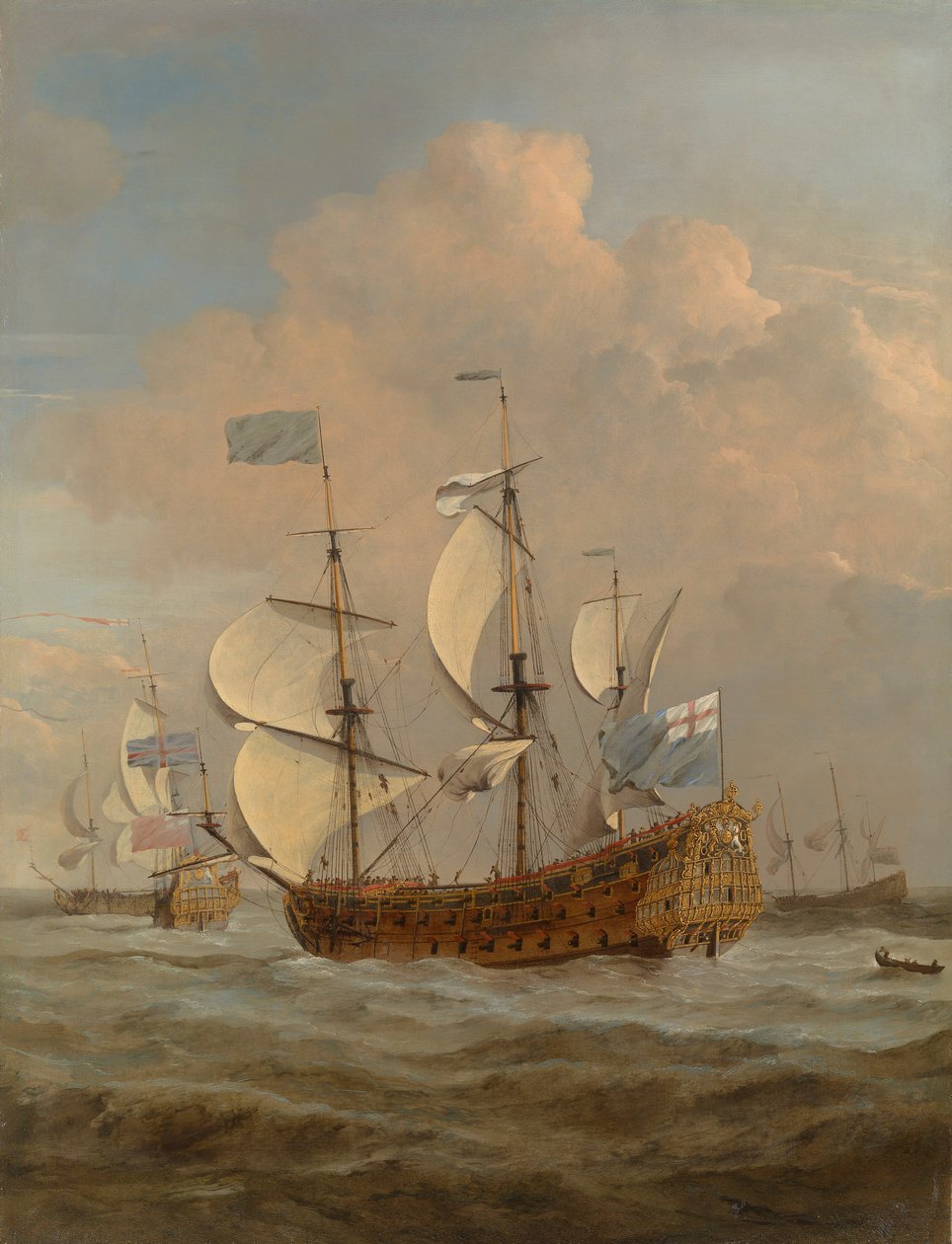 "سانت أندرو" في البحر في نسيم معتدل، حوالي 1673 (زيت على قماش) بواسطة ويليم فان دي الأصغر فيلدي
