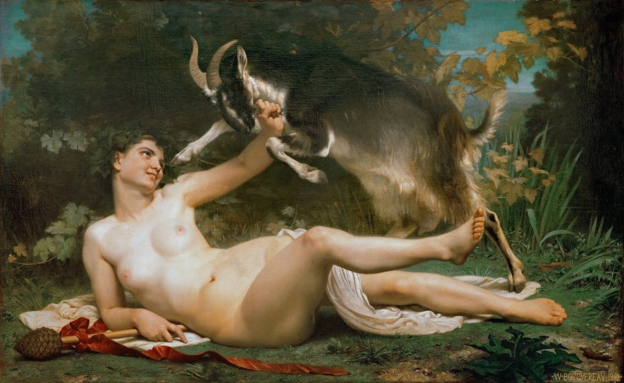 Bacchante يلتهم ماعز بواسطة وليام أدولف بوغيرو