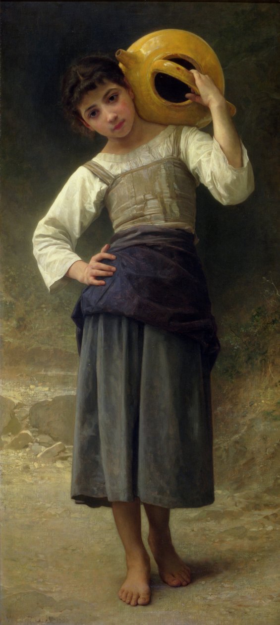 الفتاة المائية (فتاة تذهب إلى الربيع) 1885 بواسطة وليام أدولف بوغيرو